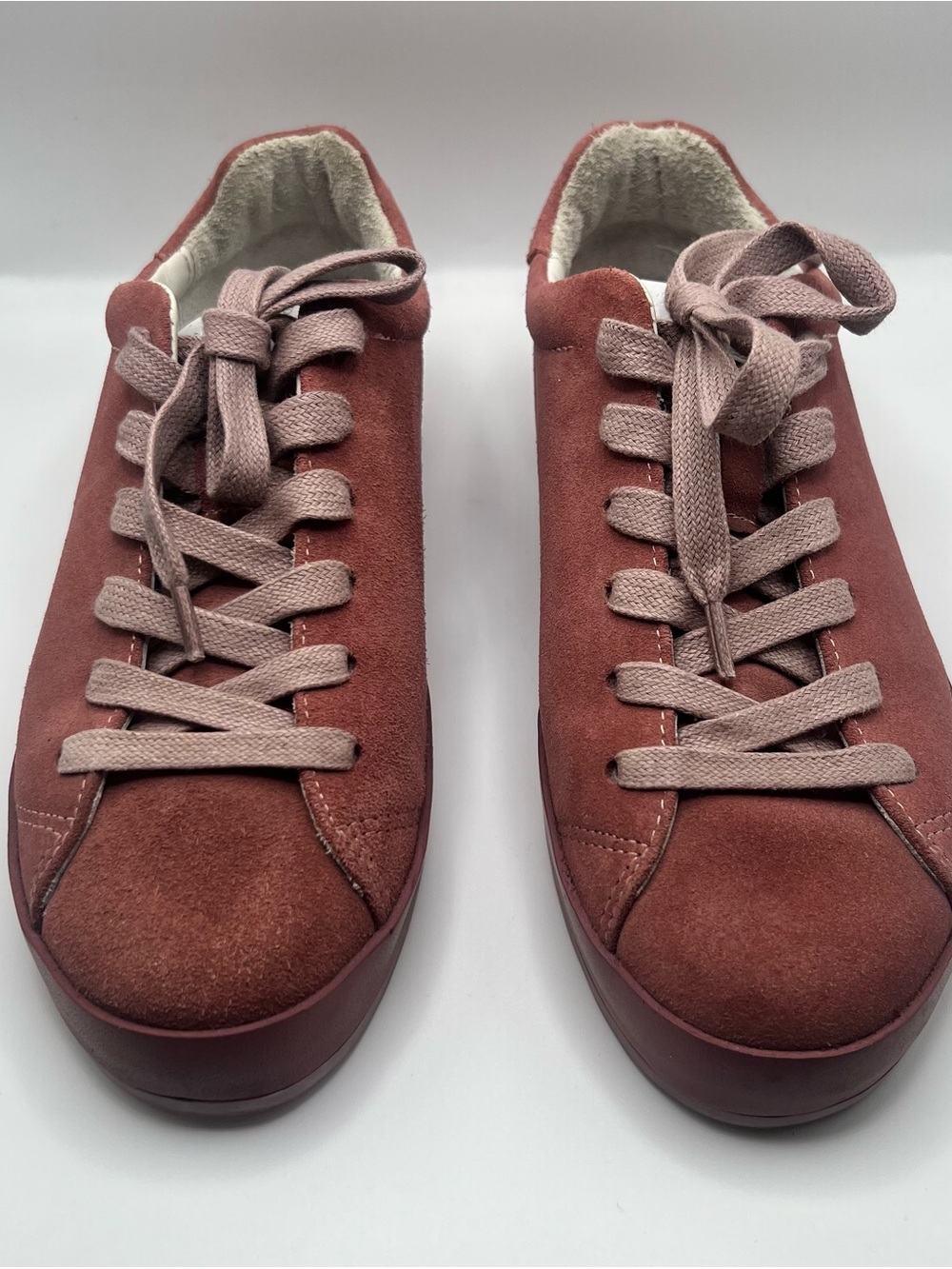 Women’s Rag & Bone Suede Lace-Up Sneakers in Dusty Rose